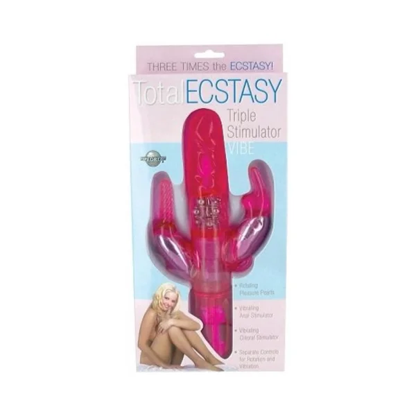 Total Ecstasy Triple Stimulator Pink Vibrator — image 6 of 16
