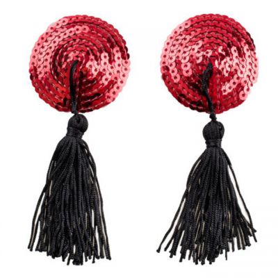Bondara Red Burlesque Sequin Nipple Tassels