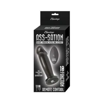 Butt Plugs Nasstoys Ass sation Remote Vibrating Metal Anal Ecstasy Black