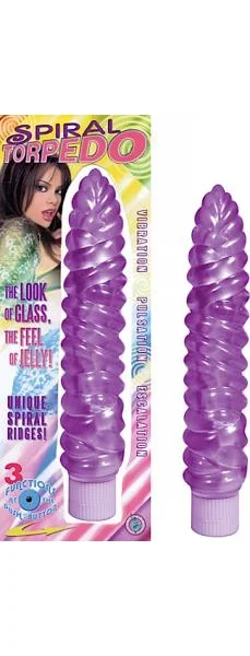 Spiral Torpedo Vibrator 7.5 Inch Purple
