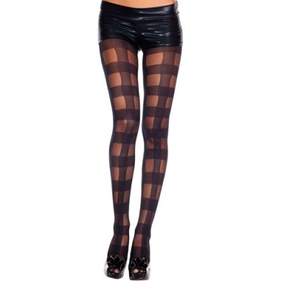 Pantyhose with checkered design