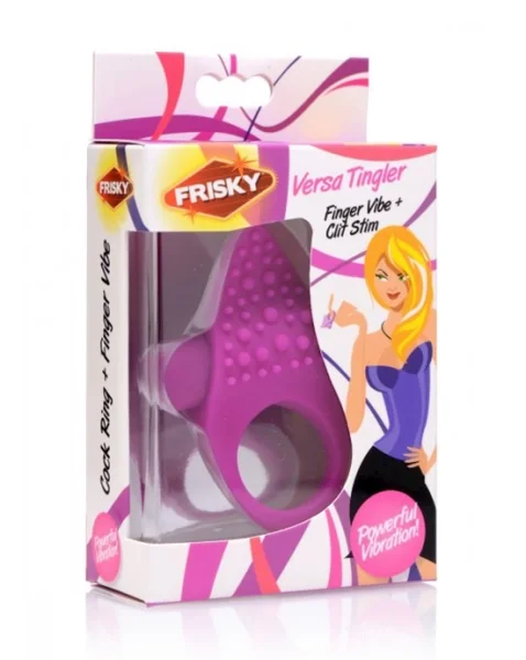 Versa Tingler Finger Vibe And Clit Stim - Purple