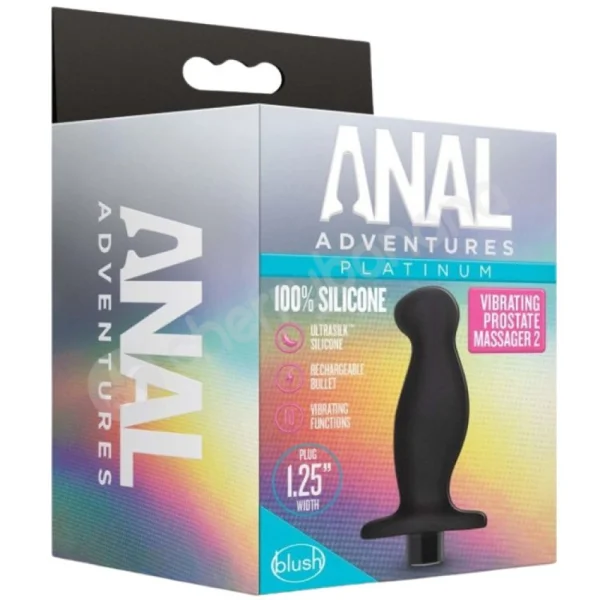 Anal Adventures Platinum 3.5" Silicone Prostate Massager 02
