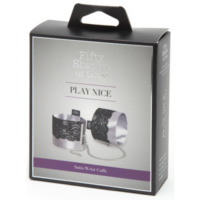 Play Nice Satin and Lace Wrist Cuffs