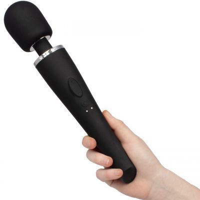 Hex Triple Black 10 Function Rechargeable Wand Vibrator