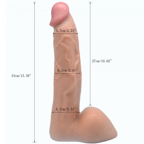 13'' Giant Thick Cock + Balls