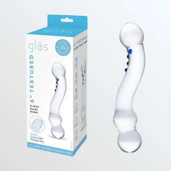 Glas 6in Curved G-spot Glas Dildo