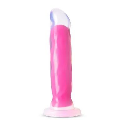 Neo Elite Glow in the dark Marquee 8 inch Silicone Dual density Dildo Neon Pink