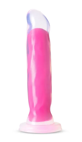 Neo Elite - Glow-in-the-dark Marquee - 8-inch Silicone Dual-density Dildo - Neon Pink