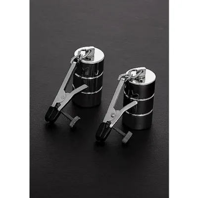 2 Adjustable Nipple Clamps Changeable Weights Silver 4 6 Inch