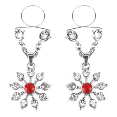 Ruby and Diamond Star Nipple Jewellery