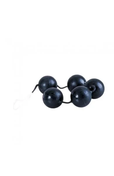 Power Balls Latex Dipped Weighted Pleasure Balls 1.25 Inch - Black