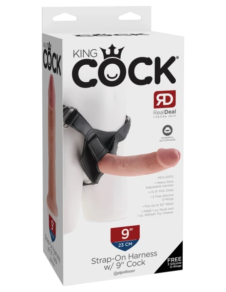 King Cock Strap-on Harness With 9'' Cock
