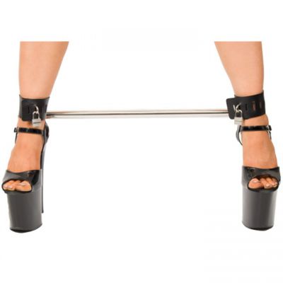 Bondara Spreader Bar With Faux Leather Padlocked Cuffs