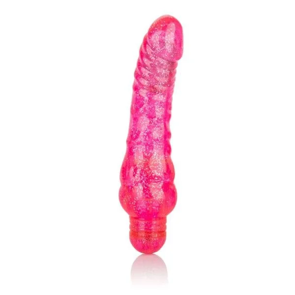 Sparkle Glitter Jack Pink Vibrating Dildo — image 5 of 8