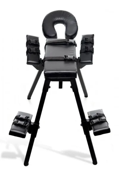 Master Series Faux Leather Sex Bench with Adjustable Restraints