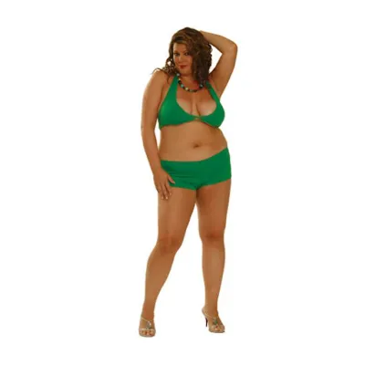 Hot Halter Green 1x 2x