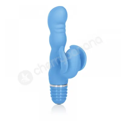 Silicone Bendies Fluttering G Blue Vibrator