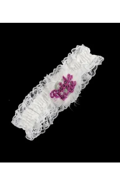 Bride To Be Flashing Garter White