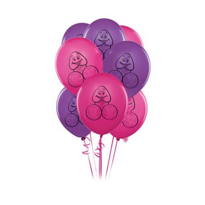 Bp Pecker Balloons 8 Pcs Pink