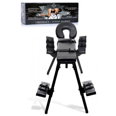 Master Series Faux Leather Sex Bench with Adjustable Restraints