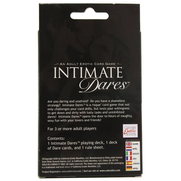 Intimate dares game