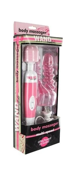 Variable Speed Wand With Attachment - Pink