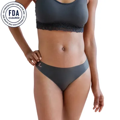 Lorals for Protection Silky Latex Single Use Barrier Undies Black Bikini Style 4 Pack