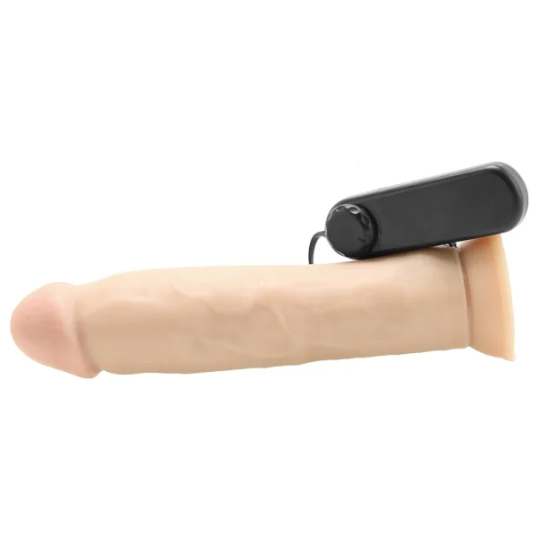 Dr. Skin - Dr. Throb - 9.5 Inch Vibrating Realistic Cock With Suction Cup - Vanilla