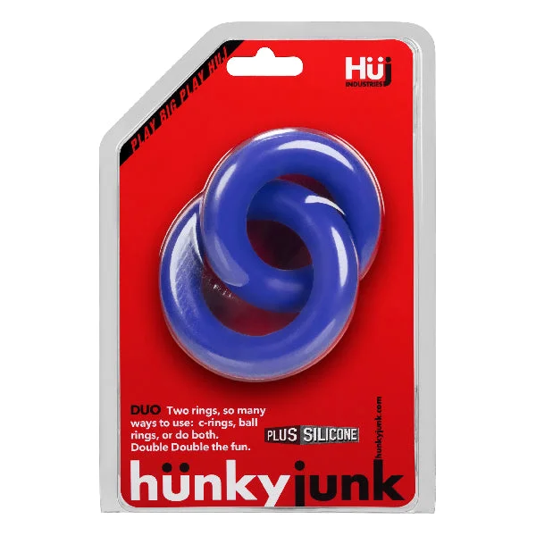 DUO Linked Cock/Ball Rings by Hunkyjunk Cobalt — image 7 of 10