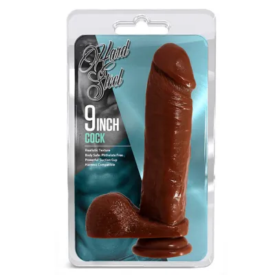 Blush Hard Steel 9 inch Cock Brown