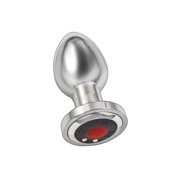 Ass-sation Remote Vibrating Metal Plug Silver