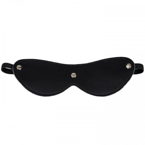 Bondara Black Leather Studded Blindfold