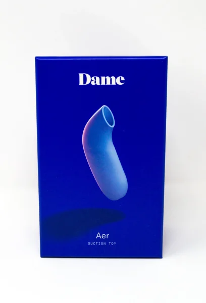 AER Silicone Rechargeable Waterproof Pressure Wave Suction Toy By Dame - Periwinkle
