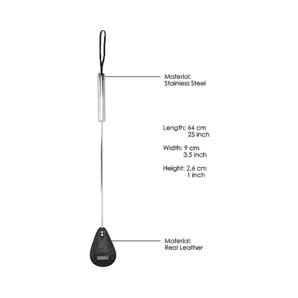Metal Oval Spike/keel Crop 24" With Soft Leather Padding