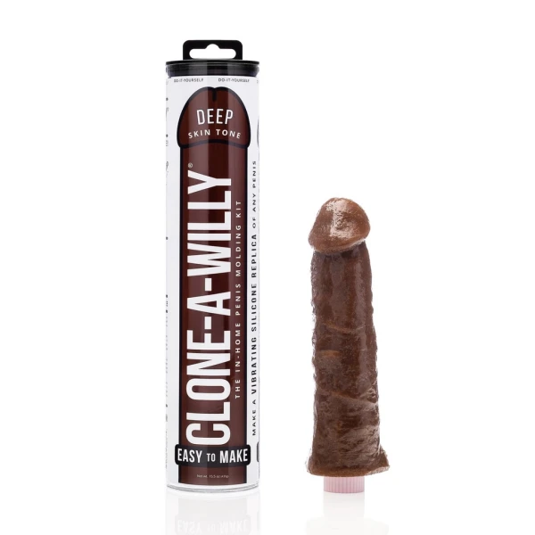 Clone-A-Willy Make Your Own Vibrating Silicone Dildo - Deep Skin Tone