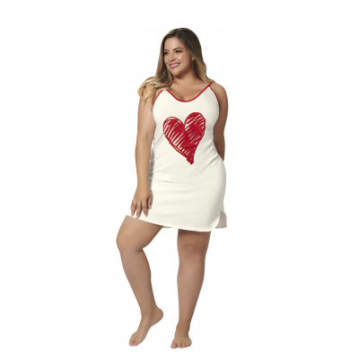 Mapale 1X 2X Ivory Sleep Dress