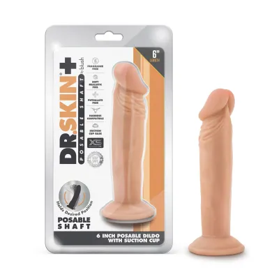 Dr Skin Plus 6 Inch Posable Dildo Vanilla