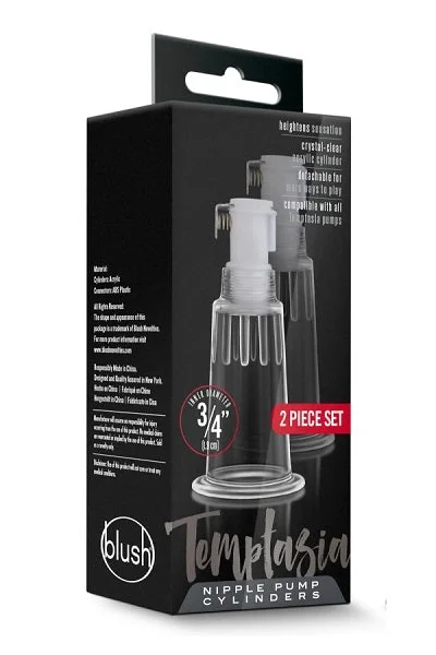 Blush Temptasia Nipple Pumping Cylinders Clear