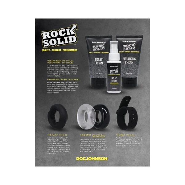 Rock Solid Silicone Gasket C Ring, Large (1 3/4in) In A Clamshell
