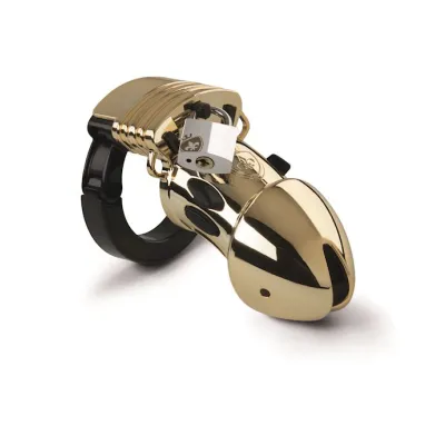 Mystim Pubic Enemy No 1 Cock Cage Edition Gold