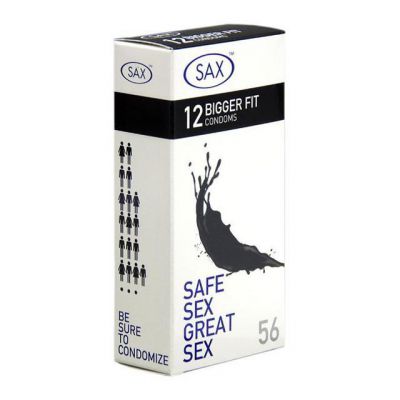 SAX 56mm Condoms Bigger Fit 12 pack