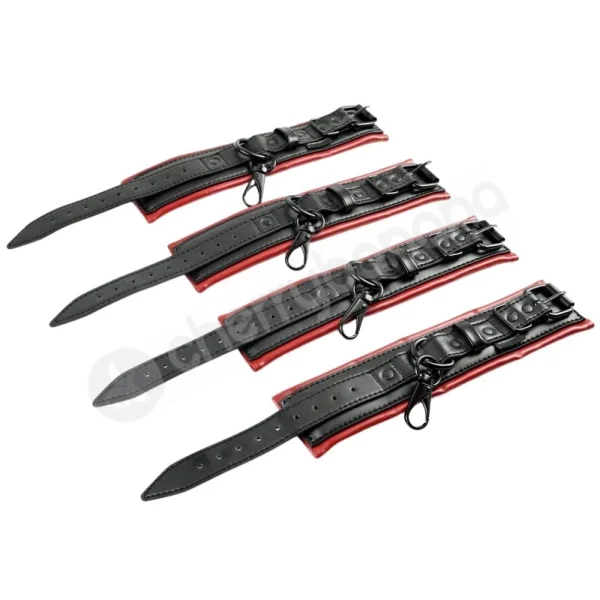 Saffron Stainless Steel Hog Tie & Adjustable Wrist & Ankle Cuff Set