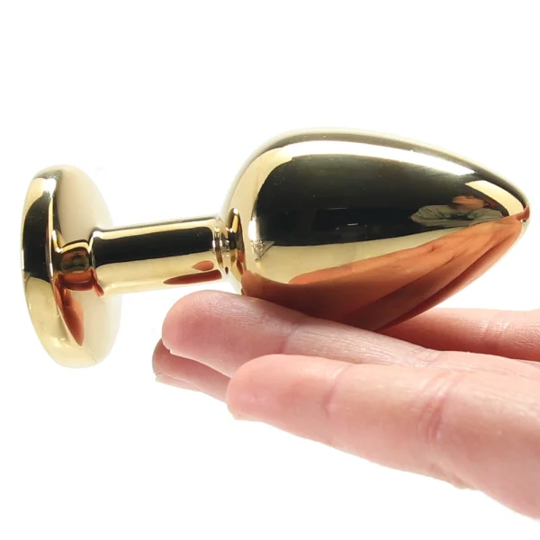 Ouch! Green Round Gem Gold Plug