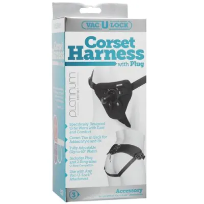 Vac U Lock Platinum Edition Corset Harness Black
