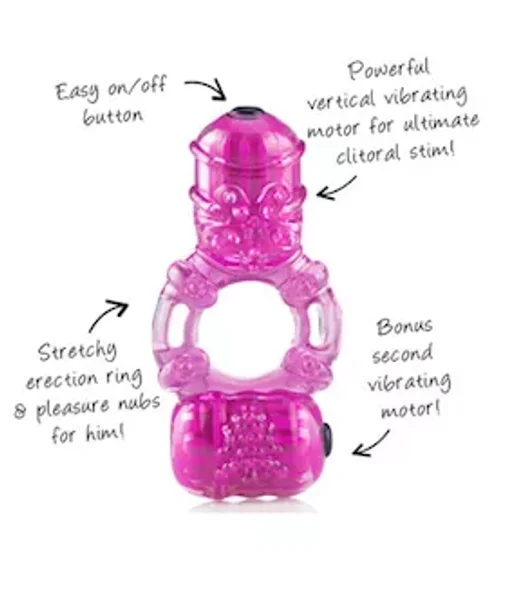 Big O 2 Double Vibrating Ring By Screaming O - One Size — image 4 of 6