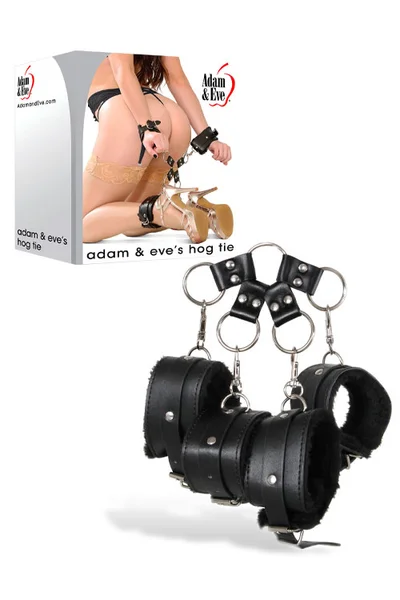 Adam and Eve Vegan Leather & Faux Fur Hog Tie Kit (5 Pce) — image 12 of 15