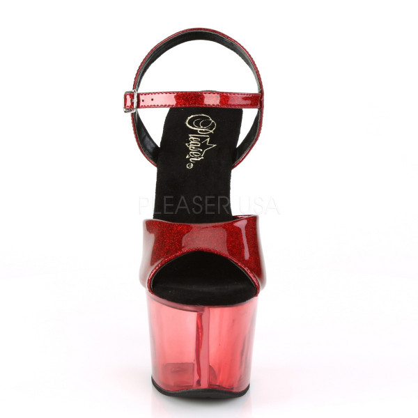 7 inches Heel, 2 3/4 inches Tinted Platform Ankle Strap Sandal — image 10 of 25