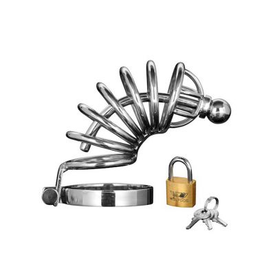 Asylum 6 Ring Locking Chastity Cage