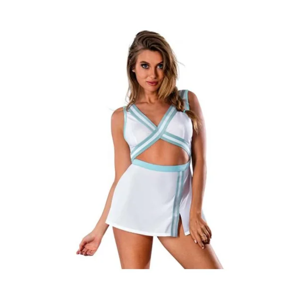 Club Wear: Magic Silk Dress Up School Spirit Costume White L/xl